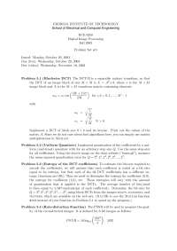 Digital Image Processing - Problem set 5 - 2003 | ECE 6258 - Docsity