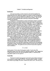 Understanding the Relationship between Interval Variables: Correlation & Regression - Prof