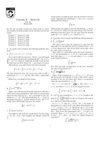 Exam 2 Questions with Solutions - Calculus II - Spring 2007 | MATH 121
