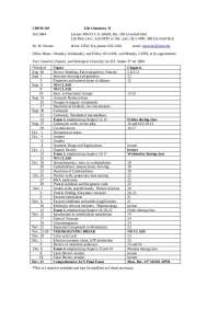 Exam 1 for Chemistry | Life Chemistry II | CHEM 105