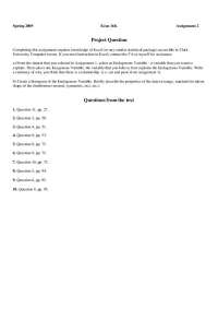 Econ 160 Assignment 2: Analyzing Endogenous and Exogenous Variables - Prof. Myles Callan