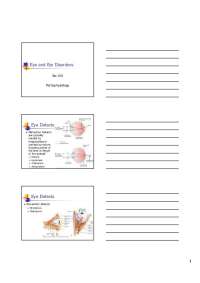 Eye and Ear Disorders - Lecture Slides | BIO 375