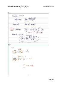 Lecture Notes for MATH1401 by Bert G. Wachsmuth (2007)
