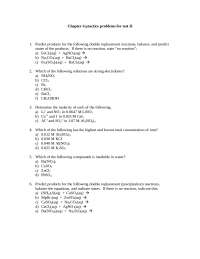 Practice Problems for Test 2 - General Chemistry | PSC 111 - Docsity
