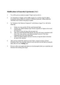 Modifications to Panacetin Experiments 2 and 3 | CH 342