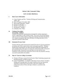Introduction to Technical Writing and Communications | ENGL 250