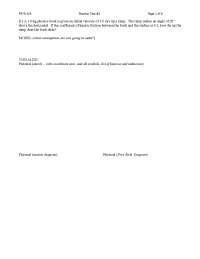 Practice Test 2 for Newtonian Mechanics | PHYS 114 - Docsity