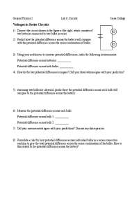 Physics Lab: Voltages, Circuits, and Ohm's Law - Prof. Rose A. Finn