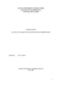 Just 250 Civil Liability Issues For Police Administrator - Outline | JUST 101