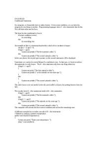 Java Conditional Statements: if, else and Compound Conditions