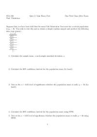 Sample Questions for Quiz 2 - Statistical Methods | STA 100