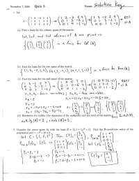 Introduction to Applied Linear Algebra - Solution Key Quiz 5 | MATH 254 ...