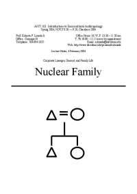 Corporate Lineages & Family Life in Sociocultural Anthropology: Lecture Notes - Prof. Erib