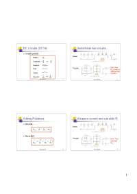 Siena Physics 120: DC Circuits - Series, Parallel, Resistance, Kirchhoff's Rules, Capacito