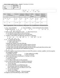 Study Guide for Test 1 - Survey of Mathematics | MA 123 | Exams ...
