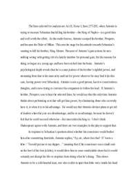 The Lines Selected Analysis are Art II - Shakespeare | LIT 362