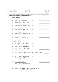 Exponential Computational Practice Problems for CHE 151