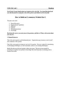 How to Build an E-Commerce Website Part I - Survey of Info Technology | CSIS 116