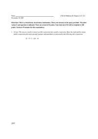 5 Solved Questions on Computer Science ll - Exam | CIS 203