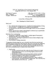 Race as Cultural Construct in Anthropology - Prof. E. Lozada Jr.'s Lecture Notes - Prof. E