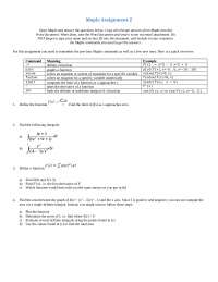 Maple Assignment 2 - Project 2 - Honors Calculus I | MATH 1501 - Docsity