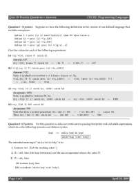Quiz 3b Practice Questions and Answers for CIS 352: Programming Languages