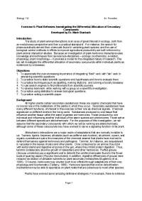 Plant Defenses: Investigating Differential Allocation of Secondary Compounds in Plants - P