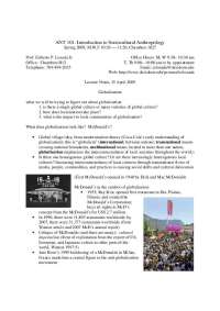 Lecture Notes on Globalization - Introduction to Cultural Anthropology | ANT 101