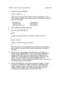 CSE687 Object Oriented Design Midterm #4 - Spring 2004 - Prof. James Fawcett