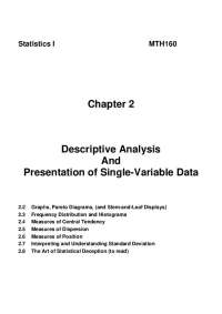 Descriptive Analysis and Presentation of Single-Variable Data | MTH 160