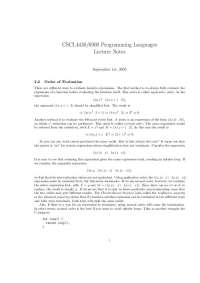 Programming Languages - Lecture Notes | CSCI 4430