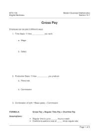 Modern Business Mathematics: Calculating Gross Pay for Employees - Prof. Brigitte Martinea