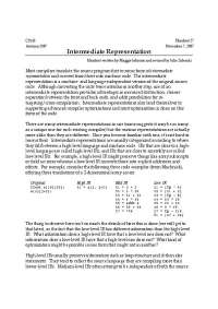 Lecture Notes on Intermediate Representation | CIS 631