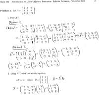 Solution for Exam I - Introduction to Applied Linear Algebra | MATH 254 ...