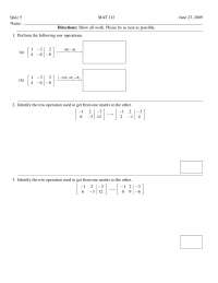 Sample Quiz 5 - Finite Mathematics | MAT 112 - Docsity