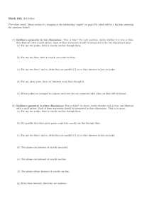 Incidence Geometry in Two Dimensions - Paper | MATH 102