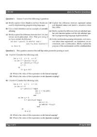 CIS 352 Quiz 3a: Practice Questions and Answers