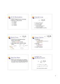 Electrostatics - Lecture Slides - General Physics II | PHYS 120