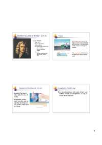 Newton’s Laws of Motion - Lecture Slides | PHYS 130