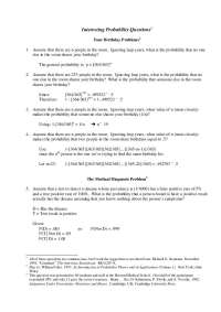 Probability Problems and Solutions