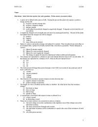 26 Multiple Choice Questions Exam 1 - General Physics IIA | PHYS 120 ...