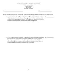 Practice Exam #3 - General Physics I | PHY 211 - Docsity