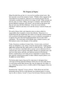 The Enigma of Stigma - Lecture Notes | SOC 2010