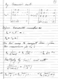 Bernoulli Numbers - Complex Analysis - Handout | MATH 6300 - Docsity
