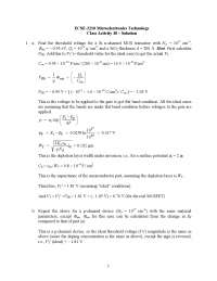 Class Activity 30 with Solutions | Microelectronics Technology | ECSE ...