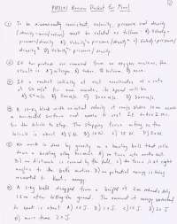 28 Solved Problems on Concepts of Physics - Final Exam | PHY 101 - Docsity