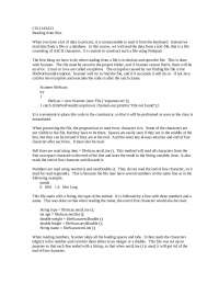 Reading form Files - Project | Computer Programming II | CS 121 - Docsity