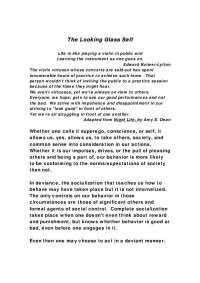 The Looking Glass Self - Lecture Notes | SOC 2010