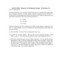 Worksheet 11 - Elements of Mechanical Design | MANE 4030 - Docsity