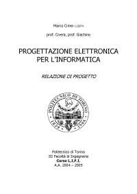 Progettazione elettronica per l'automazione - Progetto di un cancello automatizzato - Parte 1